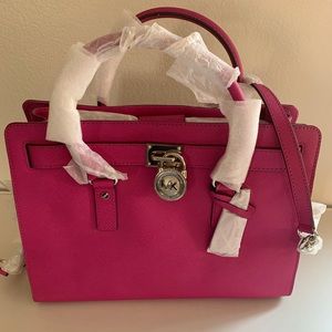 Michael Kors BNWT Large Fuschia Saffiano Handbag